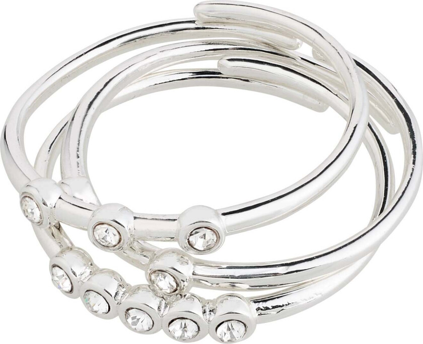 SLOAN ringe 3-i-1 sett sølvbelagt