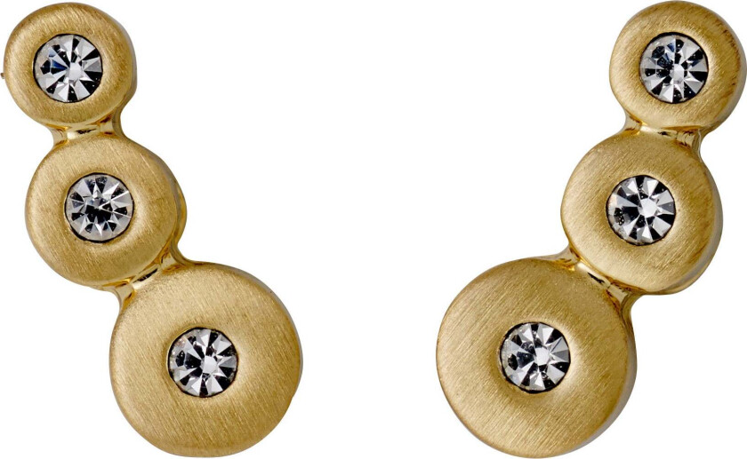 BELLA krystall øredobber gullbelagt