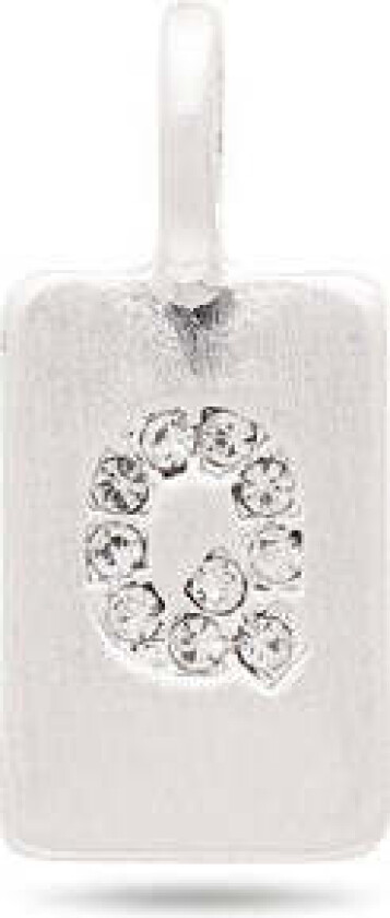 Bilde av CHARM krystall Q anheng, sølvbelagt