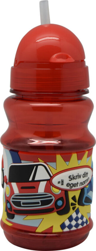 Drikkeflaske - Skriv ditt eget navn med bil motiv