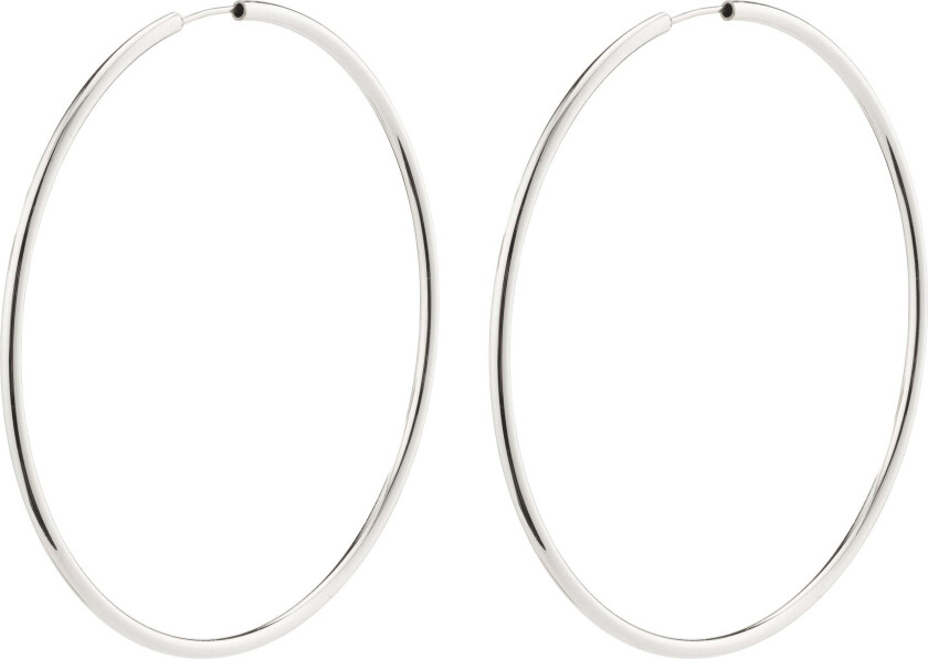 APRIL store hoop øredobber sølvbelagt