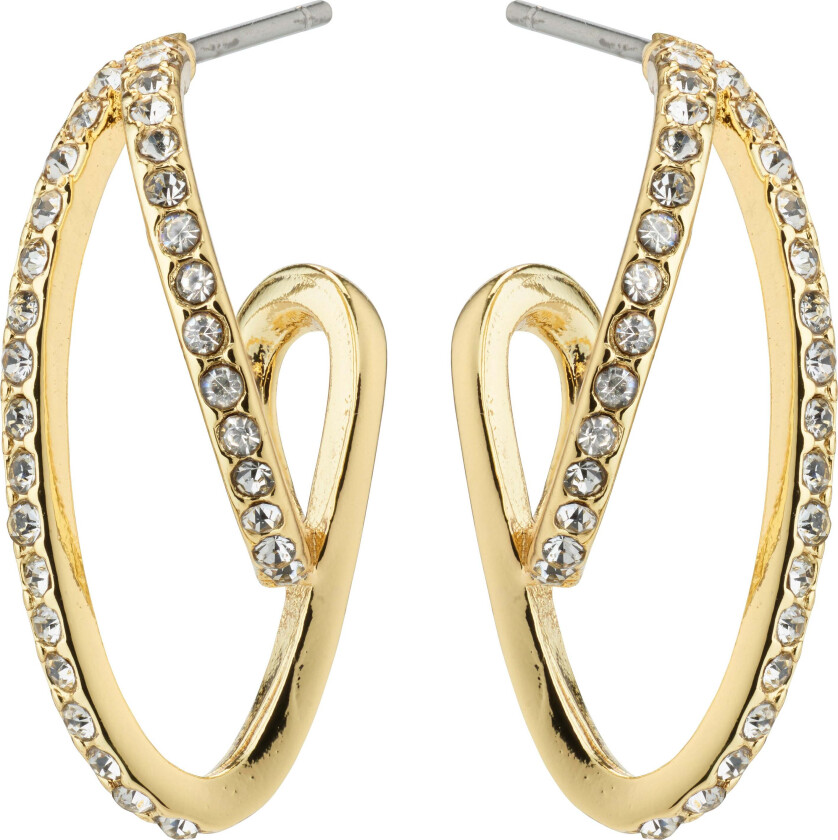 ETTY krystall øredobber gullbelagt