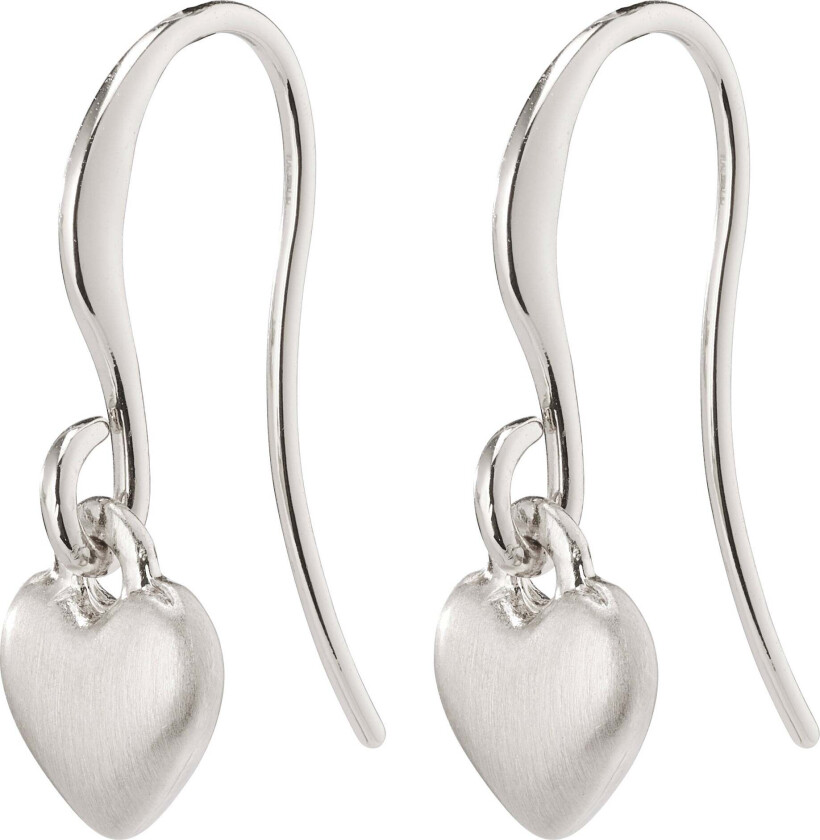 SOPHIA hjerte-øredobber sølvbelagt