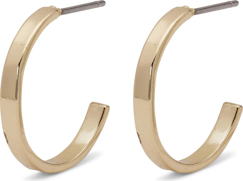 BELLA semi-hoop øredobber gullbelagt