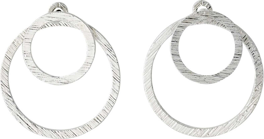 ZOOEY 2-i-1 øreringer sølvbelagt