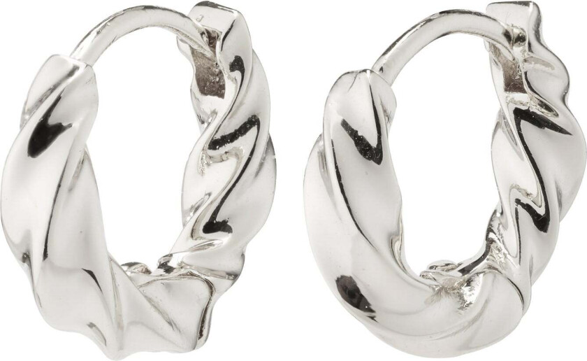 TAFFY små swirl hoop øredobber sølvbelagt