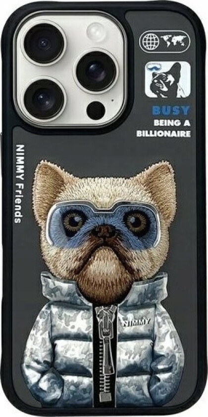 Nimmy Iphone 16 Pro 6.3" Case Black Cool&Cute 2.0 Dog
