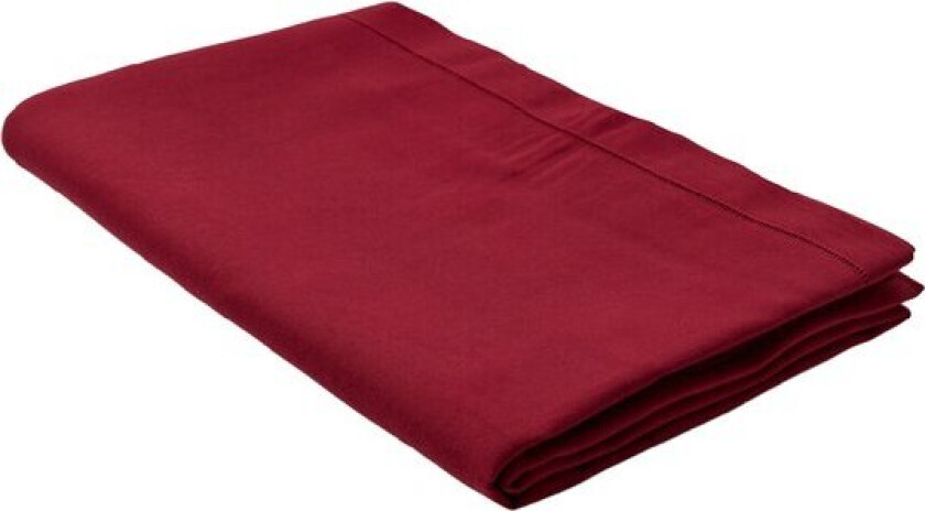 Duk med brodert hullsøm 340x140 cm mørkerød
