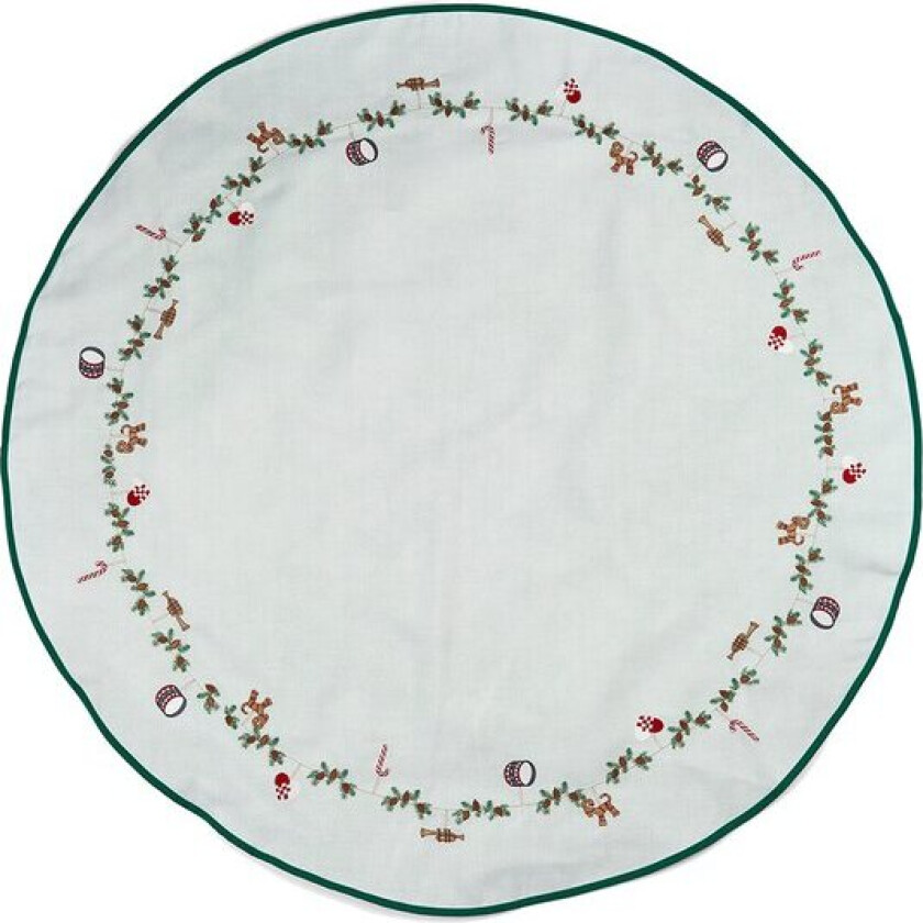 Klassisk brodert juletreteppe 120 cm