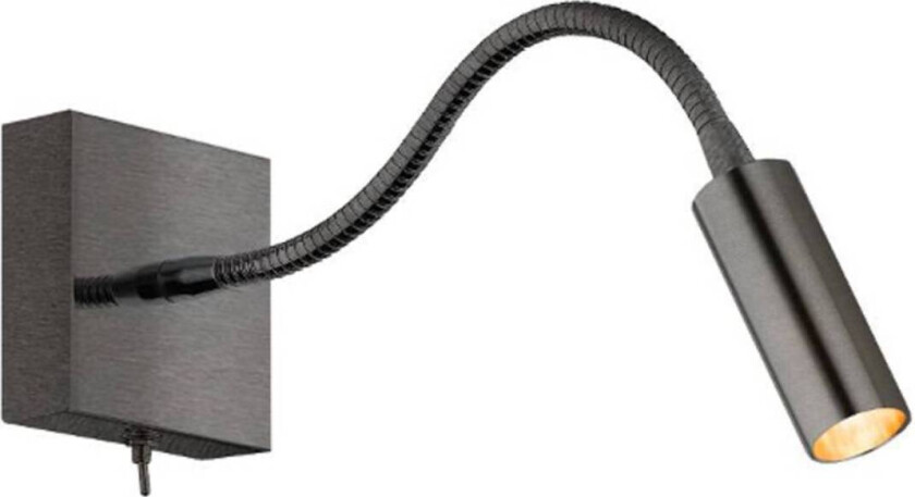 Ojos vegglampe, antrasitt, stål, fleksibel arm