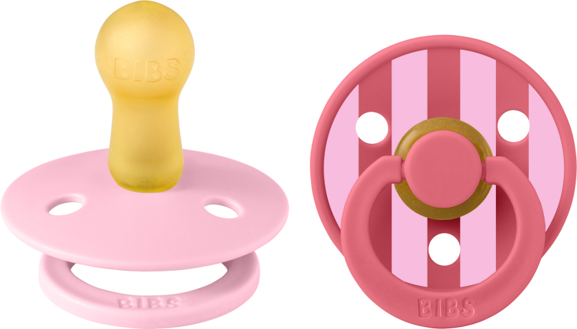 Pacifier Studio Colour 2 PACK - Baby Pink/Coral - Size 2