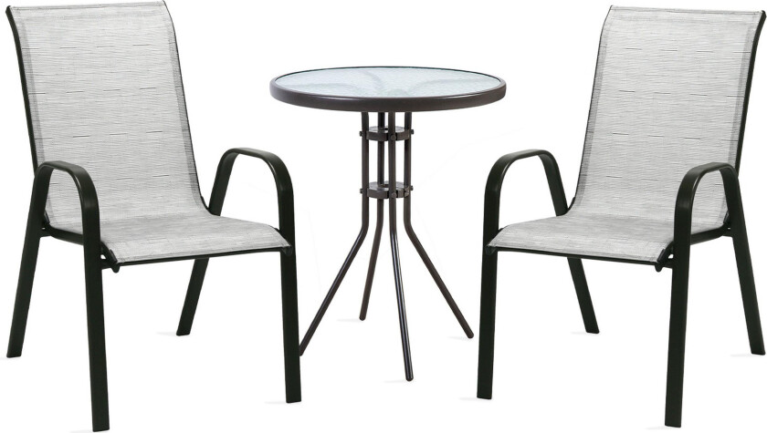 Cafesett DUBLIN bord og 2 stoler D60xH70