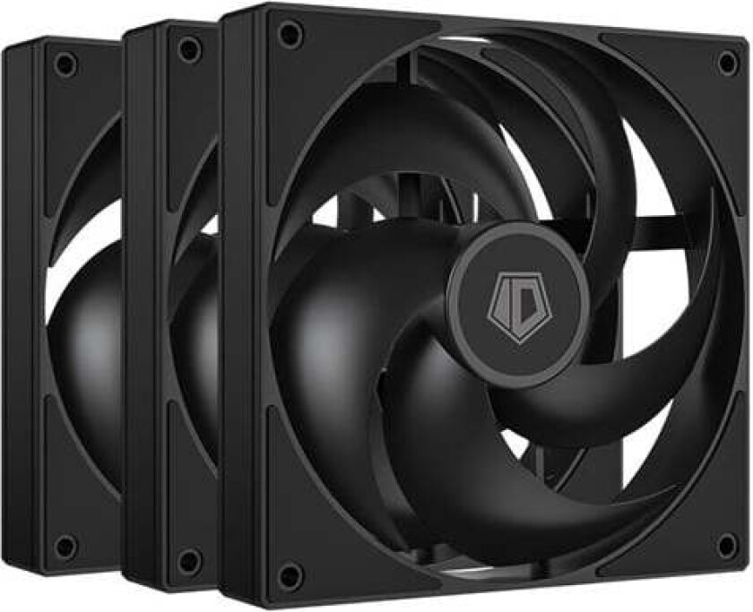 AS-120-K TRIO - Kabinettvifte - 120mm - Svart - 27 dBA