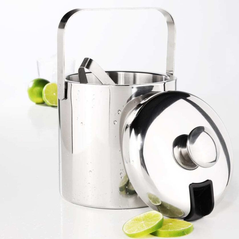 Isbøtte med lokk og tang