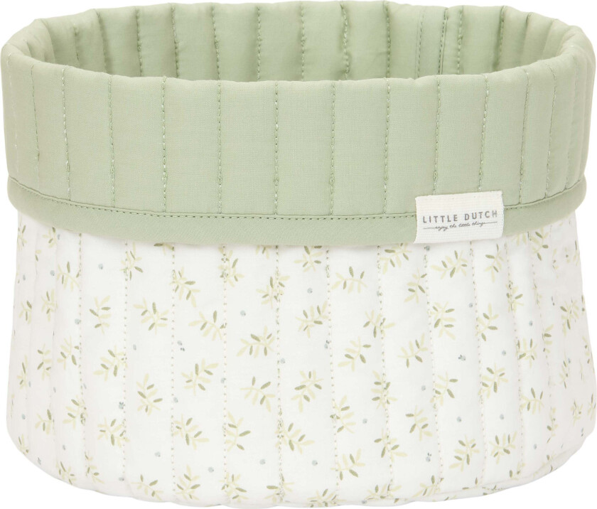 Blueberry Leaves Oppbevaringskurv S, Grønn - Kurver - Bomull