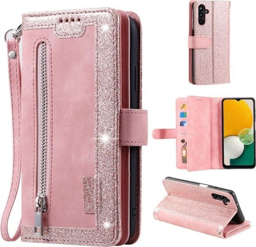 Til Samsung Galaxy A56 5G Deksel med Glidelås og 9 Kortspor