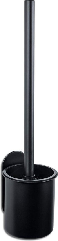 THEOFILS TOALETTBØRSTE TOURS MED HOLDER MATT SVART 3M-TEIP