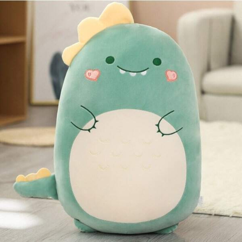 Den nye 60cm Squishmallows plysj leketøy dyr Kawaii myk stor pute dinosaur Dinosaur