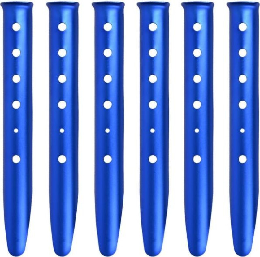 6 stk teltplugger Metall Heavy Duty Sandplugger Snøtelt Plugger U-formet Campingplugger Aluminium Jordplugger Teltspikre for Camping Piknik Strand Blue