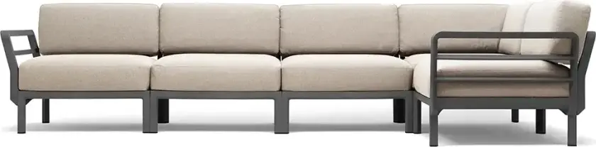 Maximo 5 hjørnesofa Basalto - Perla
