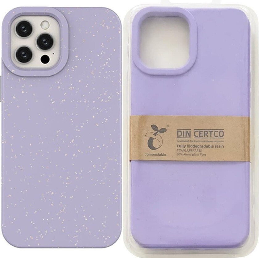 Eco Case beskyttelsesdeksel til iPhone 12 Pro Max silikondeksel, lilla