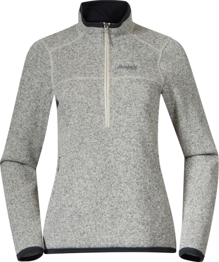 Women's Kamphaug Knitted Half Zip S, Chalk Sand