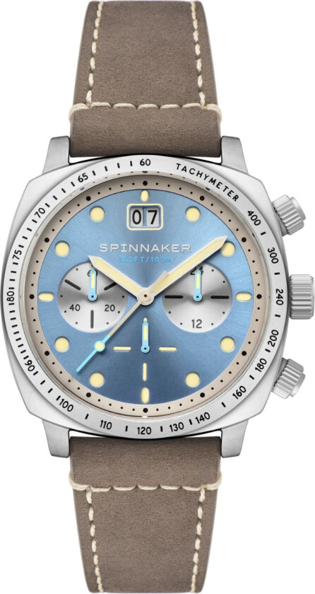 Hull Chronograph Sky Blue SP-5068-04 - Kvarts - Sølv - Herreklokker - Skinn - Mineral