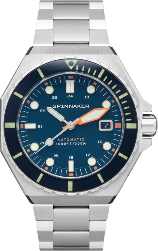 Dumas Automatic Harbour Blue SP-5081-GG - Automatisk - Sølv - Herreklokker - Rustfritt stål - ledd m/pin - Safir