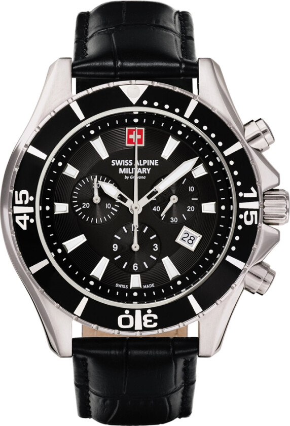 Nautilus Chrono 7040.9537SAM - Kvarts - Sølv - Herreklokker - Skinn - Safir