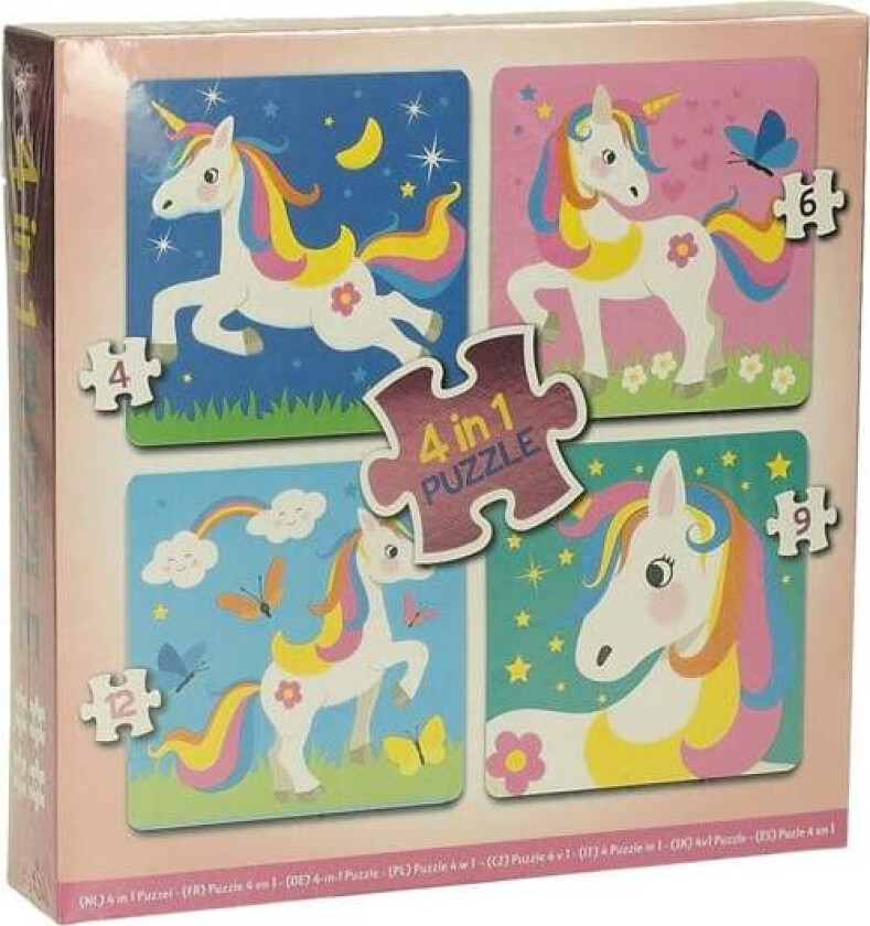4in1 Puzzle Unicorn Gulv