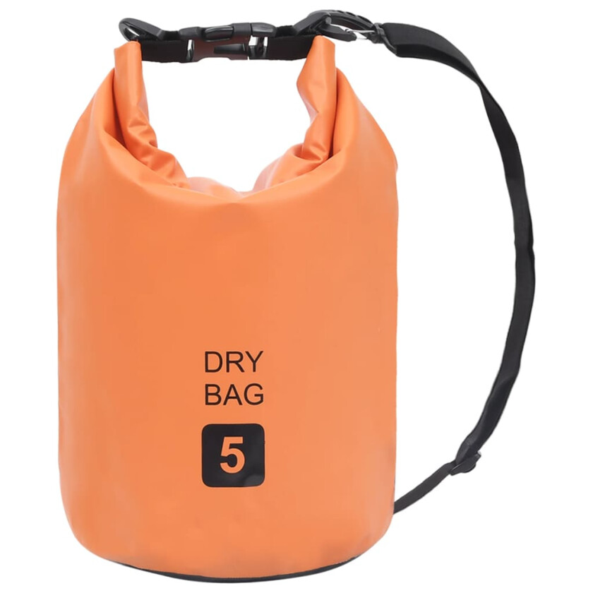Tørrsekk oransje 5 L PVC