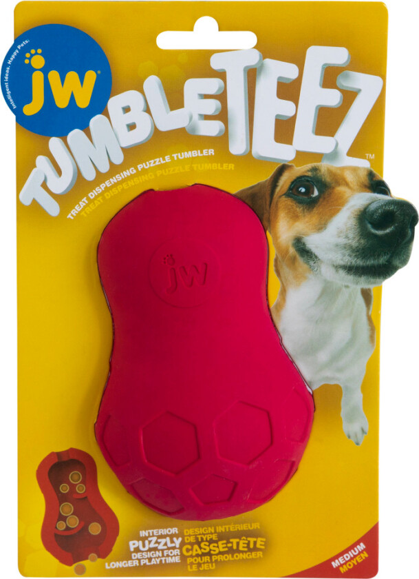 Tumble Teez Treat Toy - Str M, rød