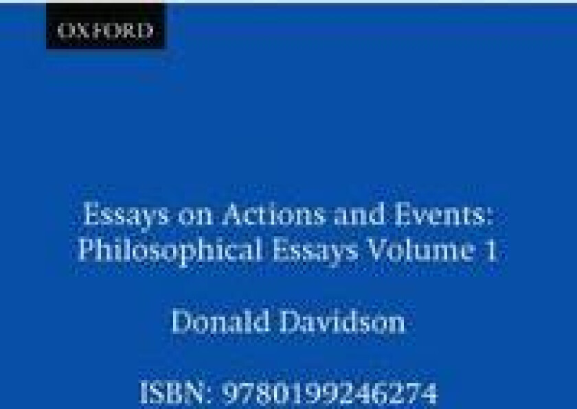 Essays on Actions and Events