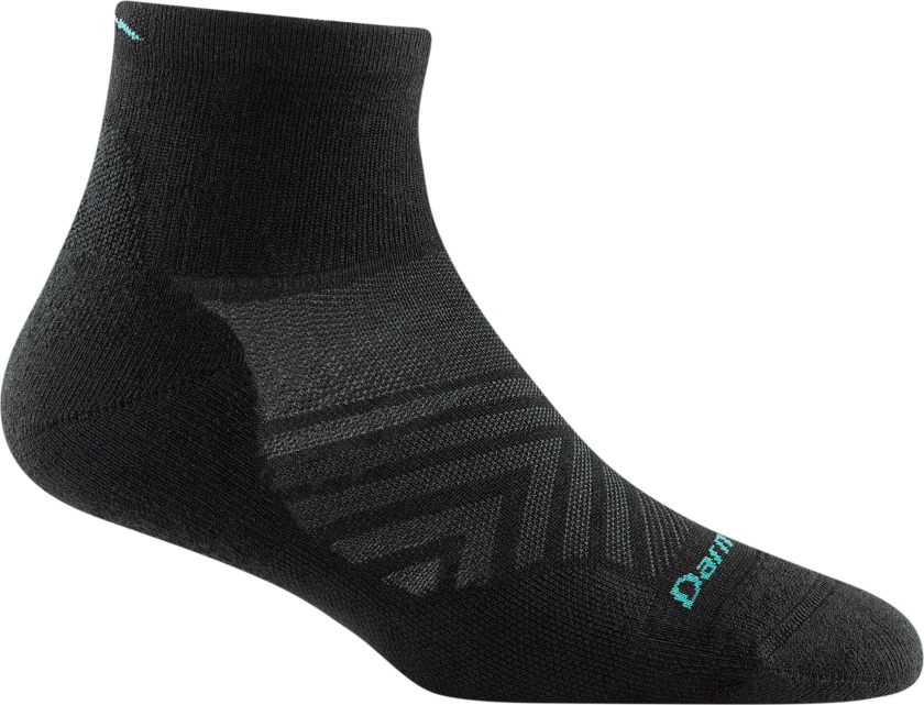 Women's Run 1/4 Ultra-Lightweight Cushion Running Sock S (35-37.5), Black