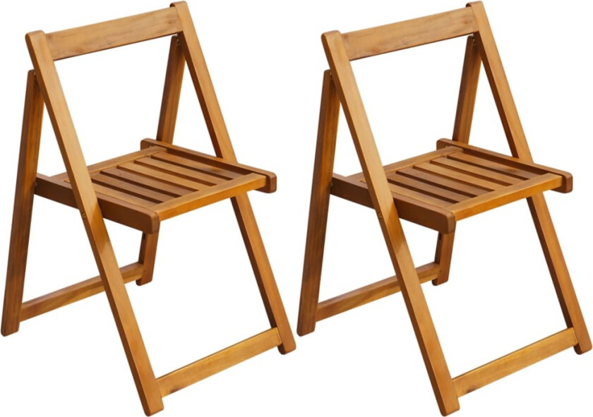 Klappstoler 2 stk heltre akasie