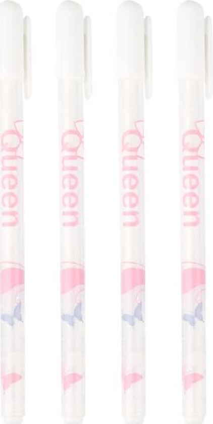 4 stk/sett 0,8 mm hvit blekk gelpenn gratulasjonskort tusjpenner Skriveutstyr