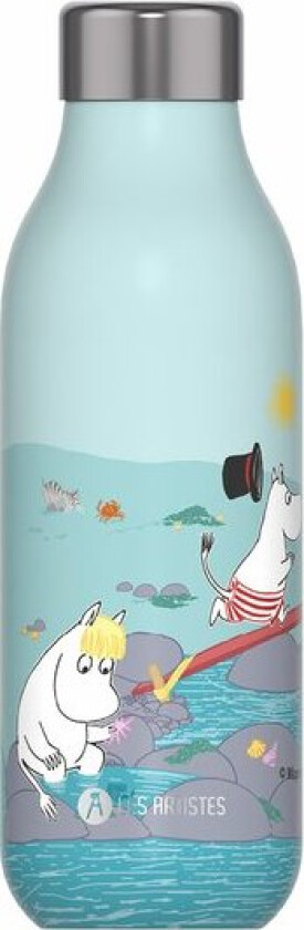 Bottle Up mummi termoflaske 0,5L playing on the beach lyseblå