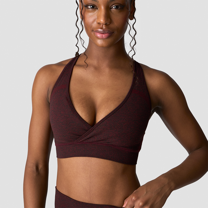 Soft Seamless Justerbar Sports-BH Mørkerød