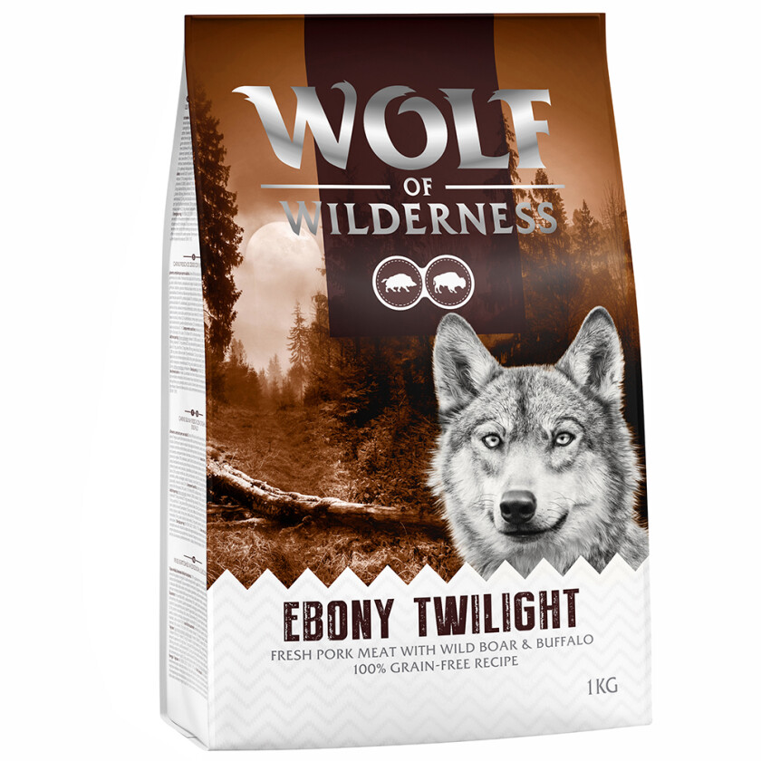 1 kg Wolf of Wilderness hundefôr til spesialpris! - Ebony Twilight - Vilt & bøffel