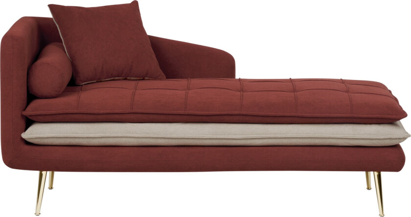 Vaklund Sjeselong 164 cm - Beige/Gull/Rød