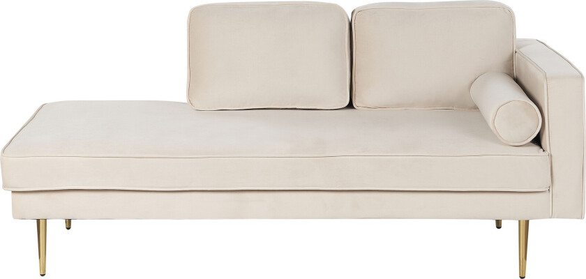 Topo Sjeselong 171 cm Høyre - Beige/Gull
