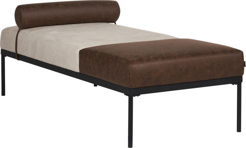 Naklund Sjeselong 172 cm - Brun/Beige/Svart