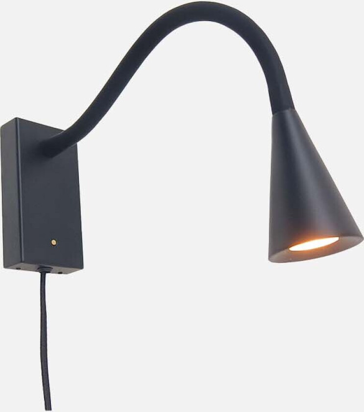 Flex vegglampe - matt sort