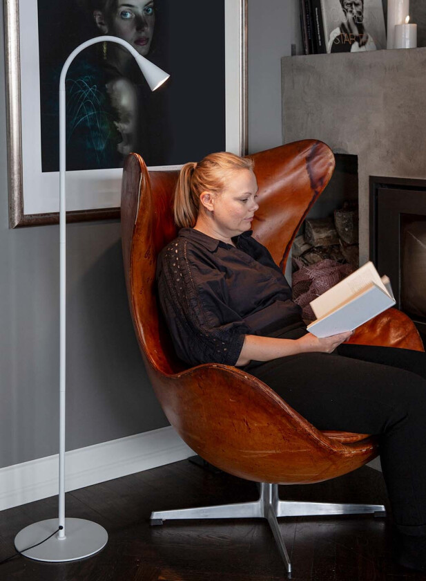 Flex gulvlampe - matt hvit