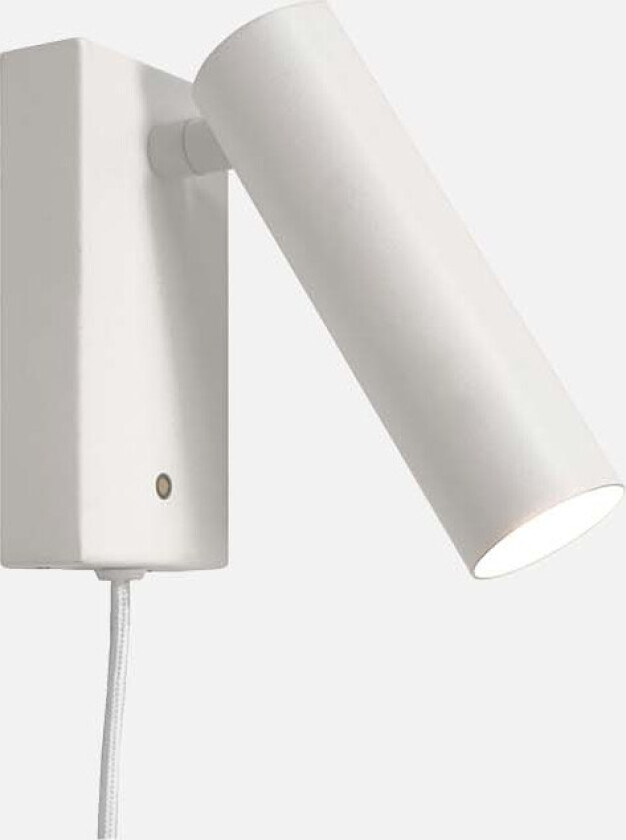 Slim vegglampe - matt hvit