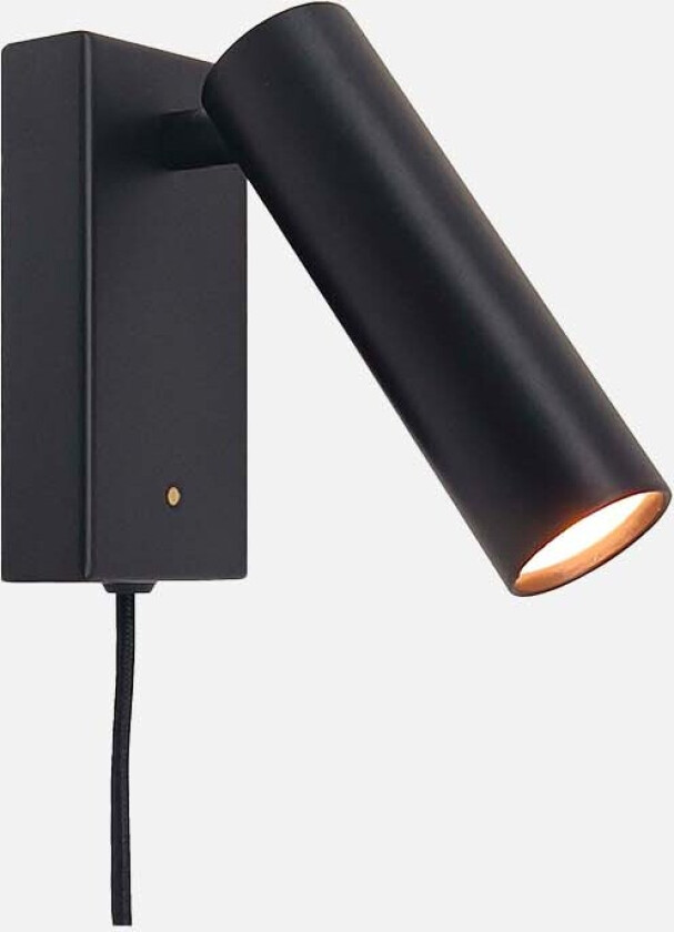 Slim vegglampe - matt sort
