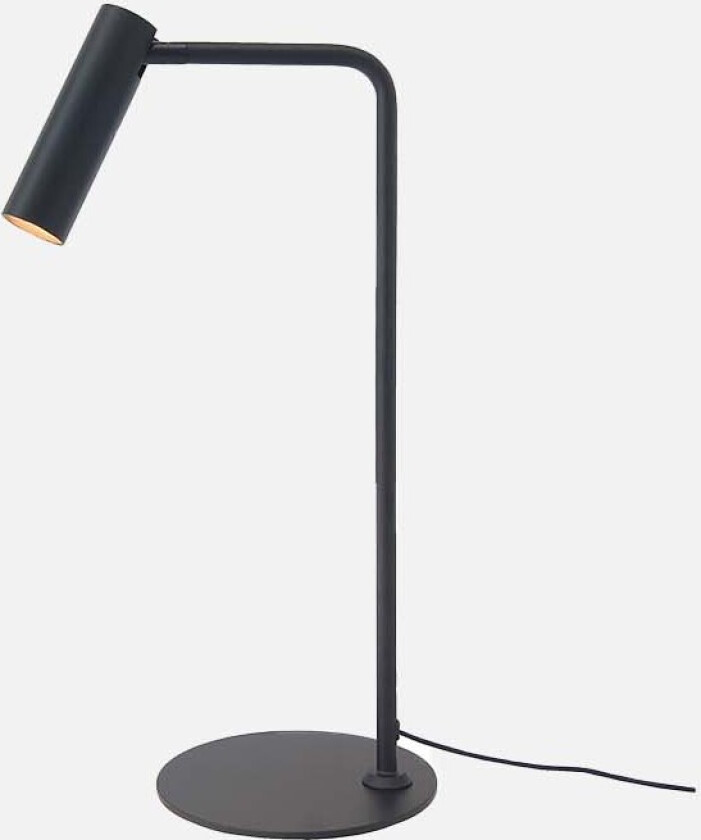 Slim bordlampe - matt sort