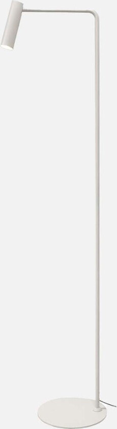 Slim gulvlampe - matt hvit