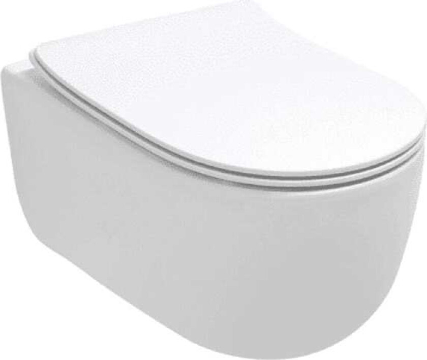 Virvel Vegghengt Toalett Hvit Blank