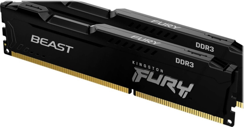 Kingston Fury Beast - Ddr3 - Modul - 8 Gb - Dimm 240-Pin - 1600 Mhz / Pc3-12800 - Cl10 - 1.5 V - Ikke-Bufret - Ikke-Ecc - Svart